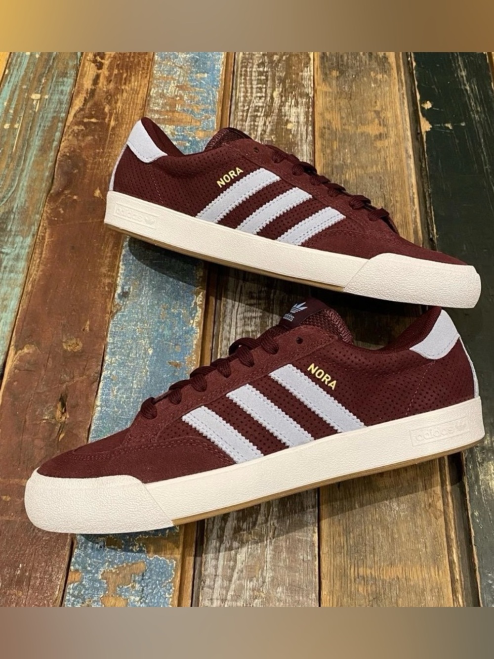 Adidas Originals NORA Skate Shoes Maroon Sneakers HQ4698 Mens New All Sizes